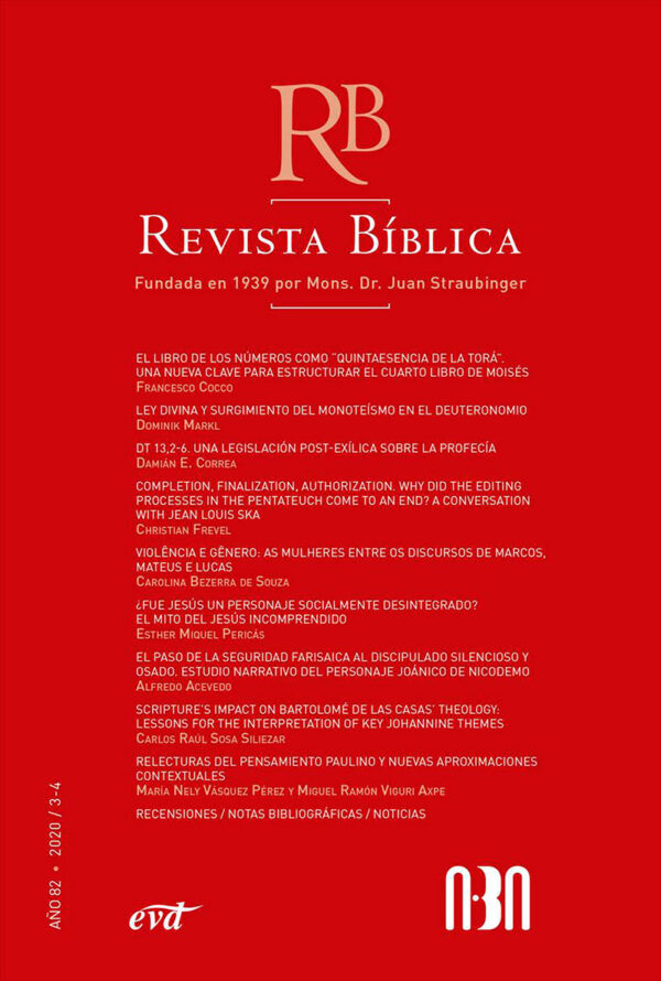 Revista Bíblica 2020/3-4 - Año 82
