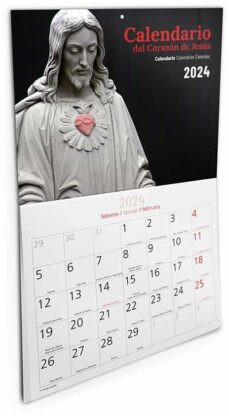 Calendario 2024 - Pared con faldilla Sagrado Corazón