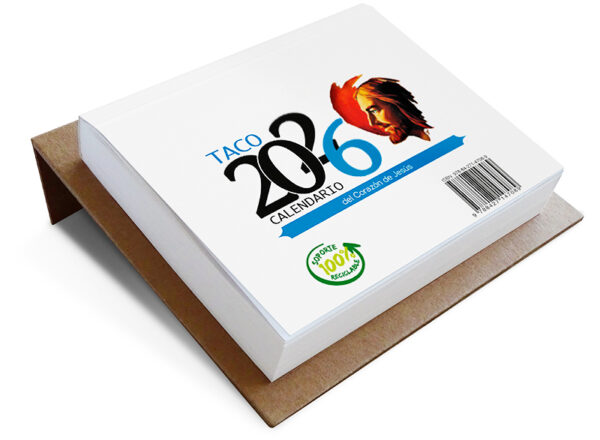 Taco Calendario del Corazón de Jesús 2026-Notas con soporte